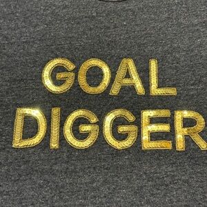 Bow & Drape Gray Sweatshirt with Gold Accents